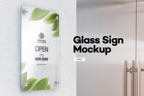 Glass Sign Mockup