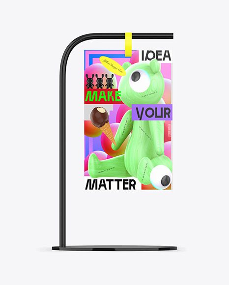 Advertising Poster Stand Mockup