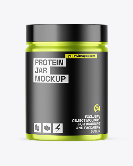 Metallic Protein Jar Mockup