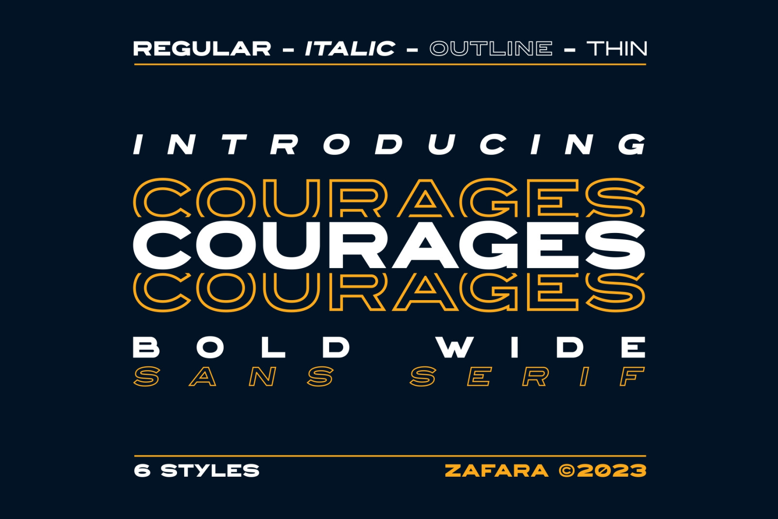 COURAGES - Bold Wide Sans Serif COURAGES - Bold Wide Sans Serif