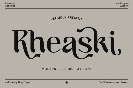 Rheaski - Modern Serif Display Font