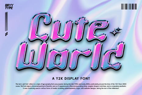 Cyber Angel Y2K Font Retro Font Technology Font Cyber -  Sweden