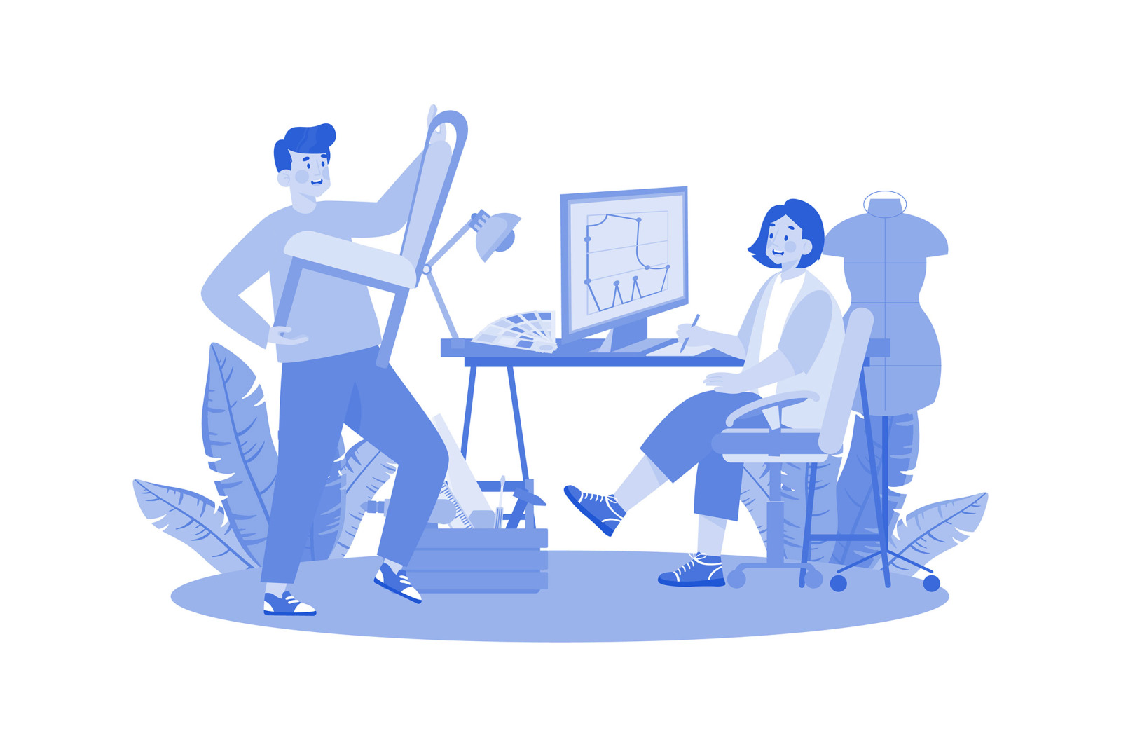 M626_Design Jobs Illustration Pack 1 on Yellow Images Creative Store