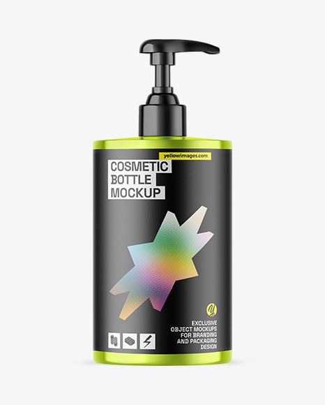 Cosmetic Bottle With Pump Mockup