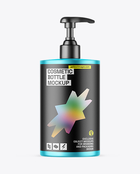 Cosmetic Bottle With Pump Mockup