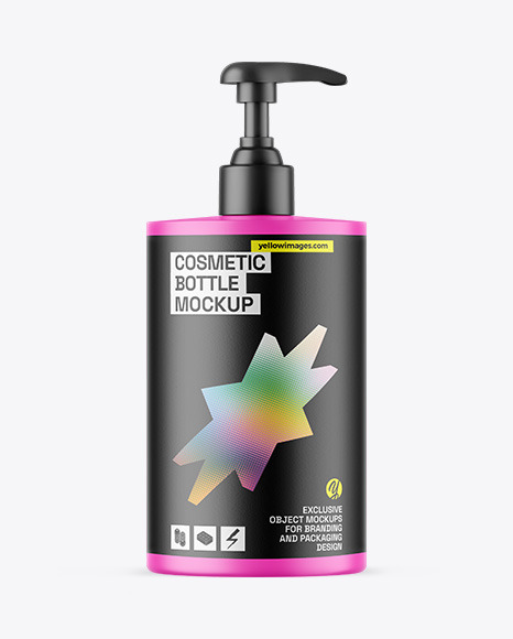 Cosmetic Bottle With Pump Mockup