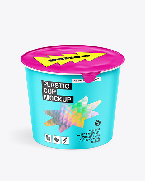 500ml Yogurt Cup Mockup