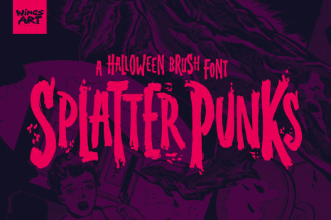 Splatterpunks - A Halloween Brush Font