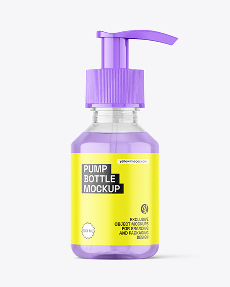 100ml Clear Pump Bottle Mockup