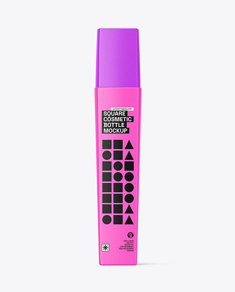 Square Cosmetic Bottle Mockup