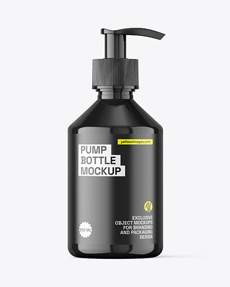 250ml Glossy Pump Bottle Mockup