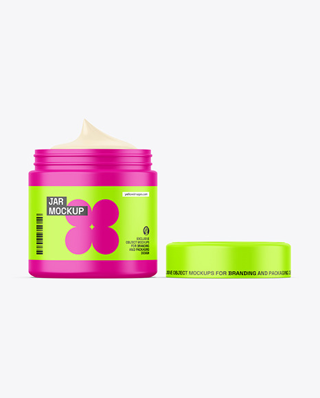 Matte Cosmetic Jar Mockup