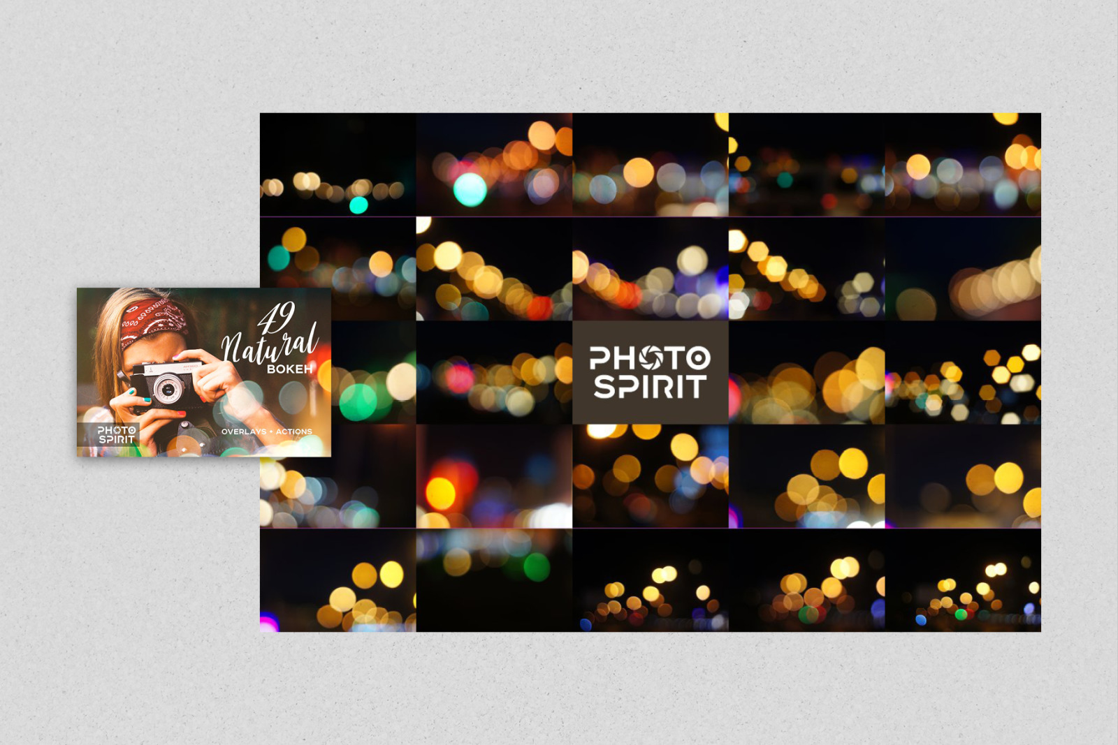 Bokeh Photography Effects Bundle on Yellow Images Creative Store