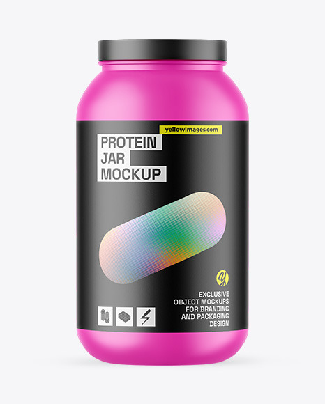 Matte Protein Jar Mockup