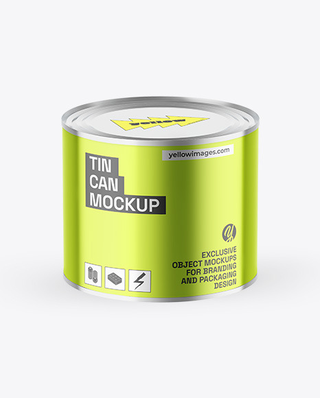 Metallic Tin Can Mockup