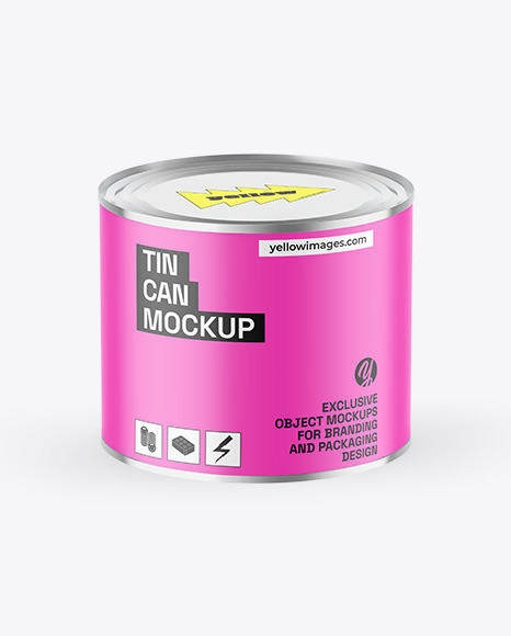 Matte Tin Can Mockup