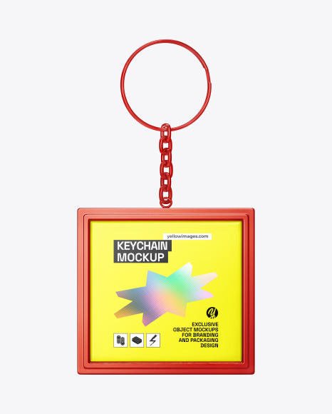 Rectangular Keychain Mockup