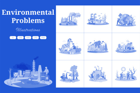 M622_Environmental Problems Illustration Pack 1