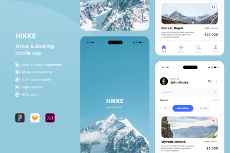 Hikke - Travel &amp; Booking Mobile Apps