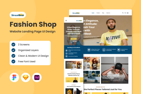 StreetBeat - Fashion Shop Landing Page