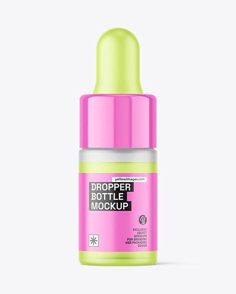 Frosted Dropper Bottle Mockup