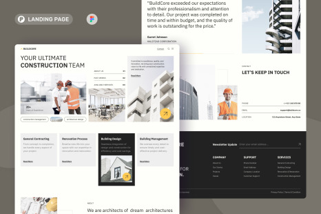 BuildCore - Construction Company Landing Page