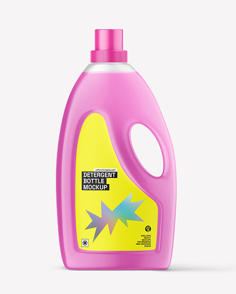 Clear Matte Detergent Bottle Mockup