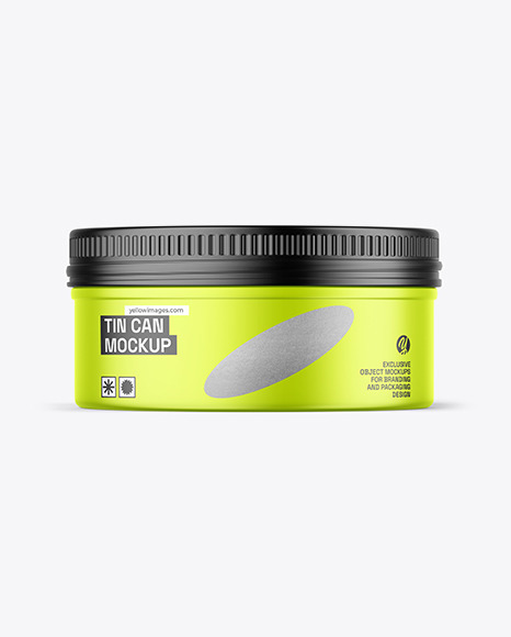 Metallic Tin Can Mockup