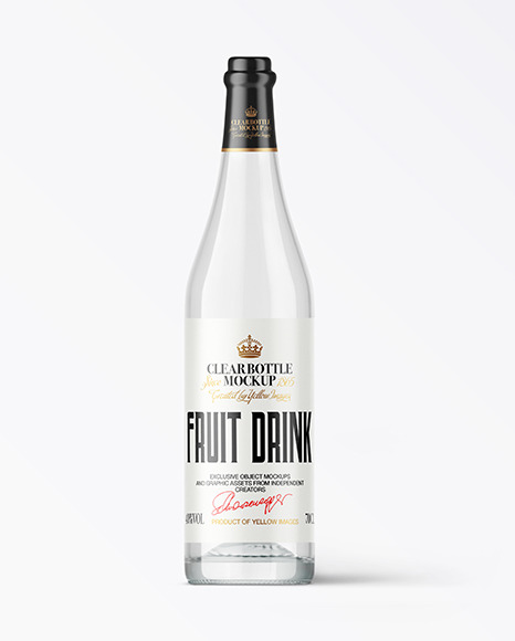 Clear Glass Bottle Mockup