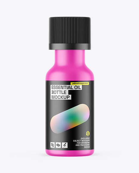 Matte Essential Oil Bottle Mockup