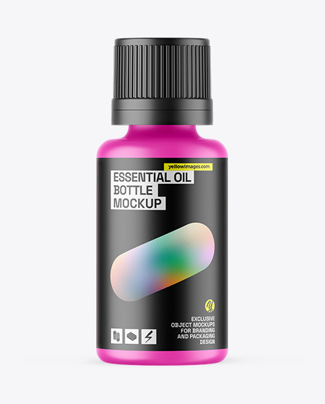 Matte Essential Oil Bottle Mockup