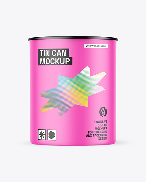Matte Tin Can Mockup