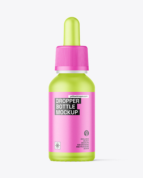 Frosted Dropper Bottle Mockup