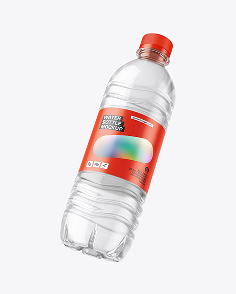 Clear PET Water Bottle Mockup