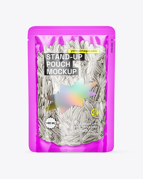 Clear Plastic Stand-Up Pouch Mockups