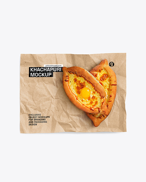 Paper Wrapper with Khachapuri Mockup
