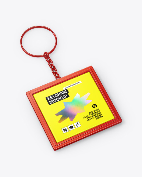 Rectangular Keychain Mockup