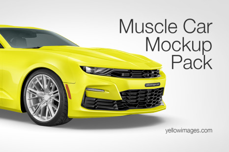 Muscle Car Mockup - Pack