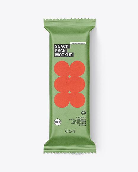Kraft Flow Pack Mockup