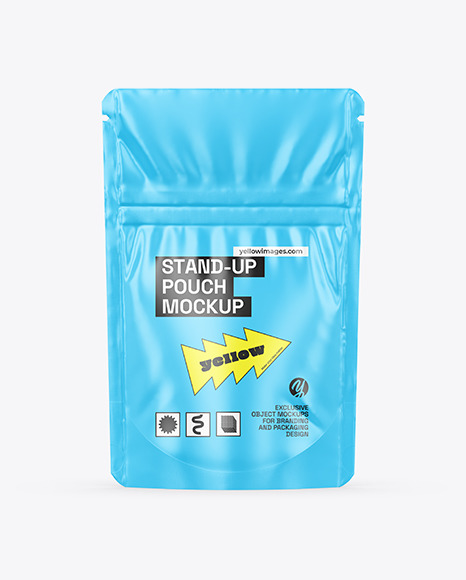 Glossy Stand Up Pouch Mockup