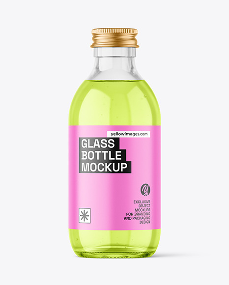 Clear Glass Bottle Mockup