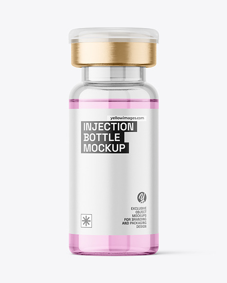 Clear Injection Bottle Mockup