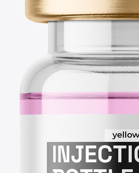 Clear Injection Bottle Mockup - Free Download Images High Quality PNG, JPG