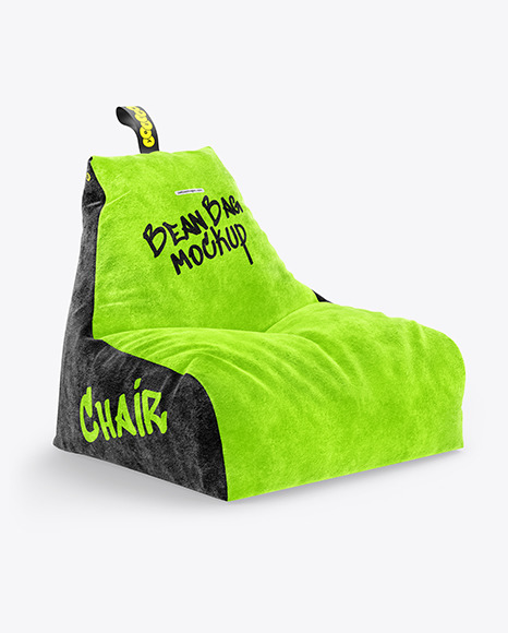 Velvet Bean Bag Chair Mockup