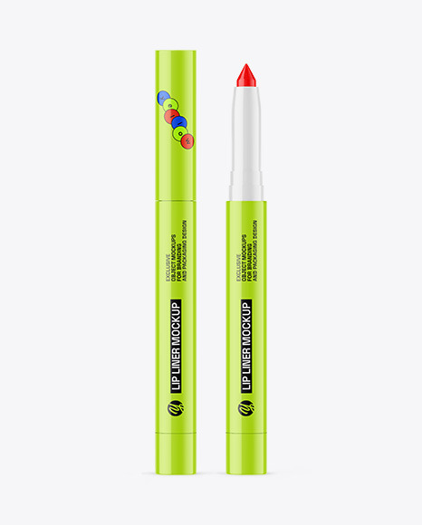 Glossy Lip Liner Mockup