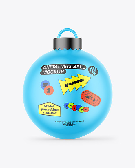 Matte Christmas Ball Mockup