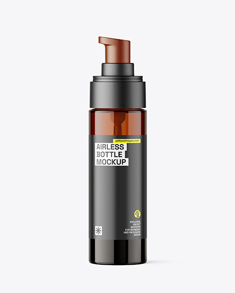 Amber Airless Bottle Mockup