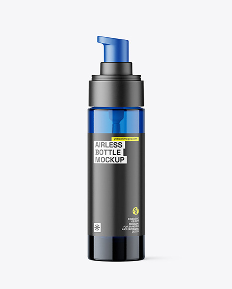 Blue Airless Bottle Mockup