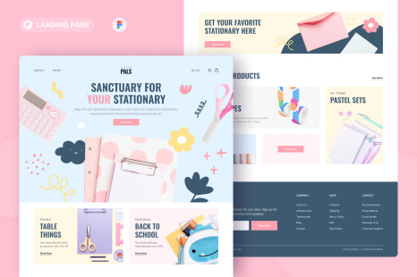 pinpenPals - Stationary Store Landing Page