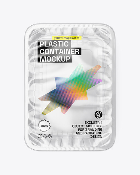 Transparent Clear Plastic Tray Mockup